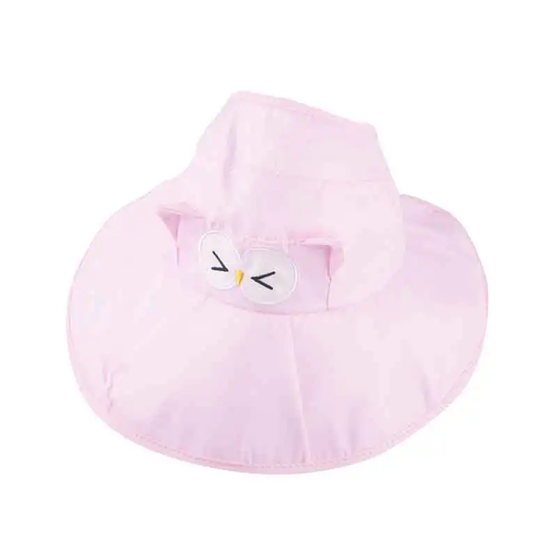 

DE065 Children Cartoon Ribbons Summer Hats For Girls Sun Hat Cotton Baby Caps For Girls Bucket Hat Accessories Photo