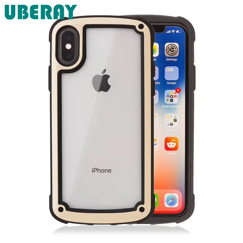 Luxury anti-drop Armor phone case for iPhone X iphone 7 silicone Transparent tpu cover Apple 8 6 6s plus couqe |