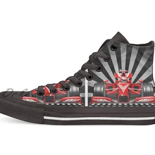 Formula 1 красный гоночный автомобиль дизайн дышащая Повседневная Высокая обувь на шнуровке холщовая обувь кеды