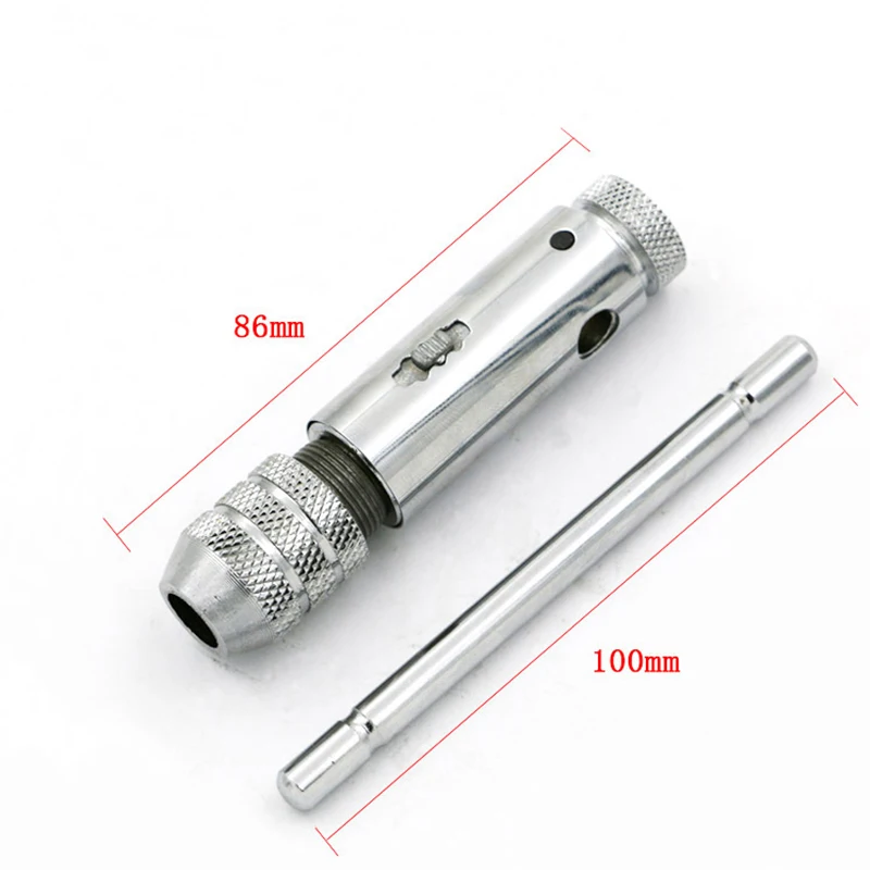 3REIZ 5Pcs Adjustable M3-M8 T-Handle Ratchet Taps Wrench For Tap Die Set Taps Wrenches Machinist Wire Tapping Wrench Holder Tool