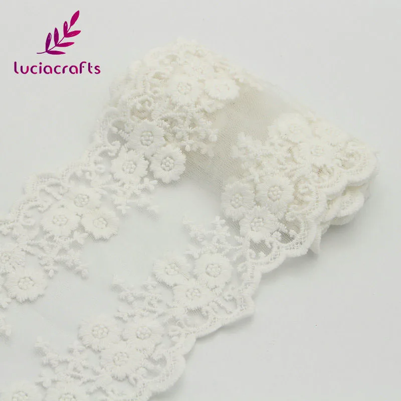 Lucia crafts, 1 год/партия, 12,5 см, отделка, кружево, хлопок, ленты, сделай сам, для свадебной вечеринки, Декор, искусство, шитье, материал, поставка N0402