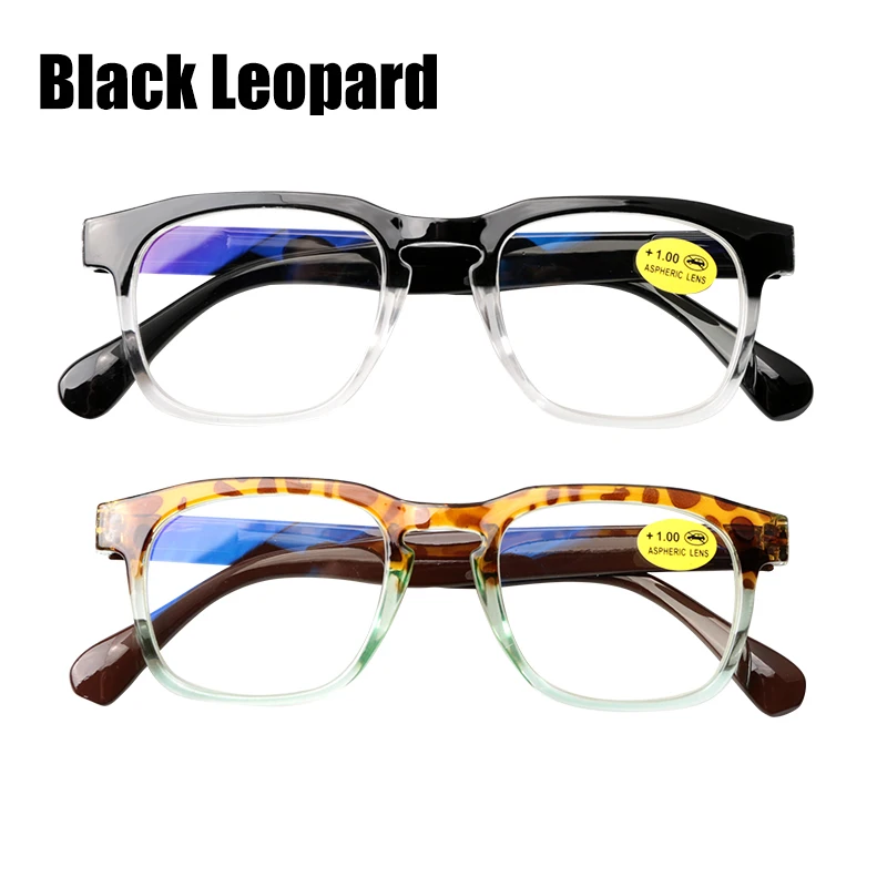 SOOLALA весенние шарниры мужские очки для чтения хит цветов женские очки с диоптриями оптические увеличительные защитные очки для пресбиопии - Цвет оправы: Black Leopard Mixed