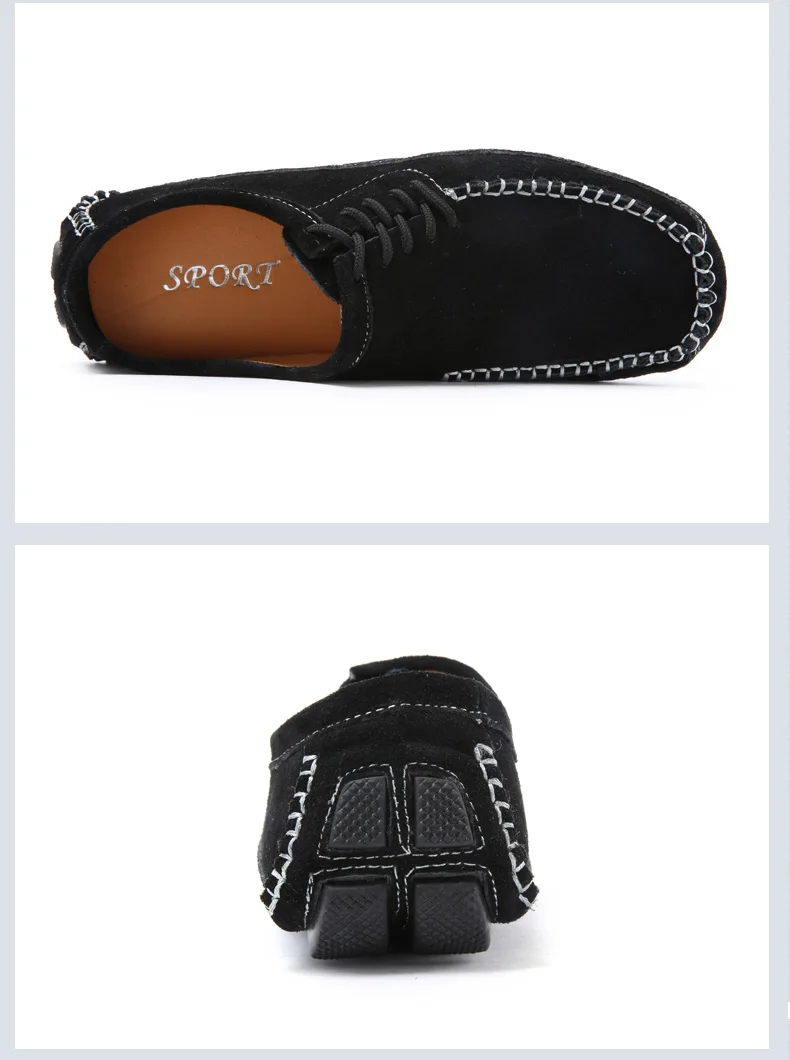JKPUDUN/Мужская обувь ручной работы; повседневные Роскошные брендовые итальянские мужские лоферы из натуральной кожи; Мокасины без шнуровки; мужские водонепроницаемые Мокасины размера плюс