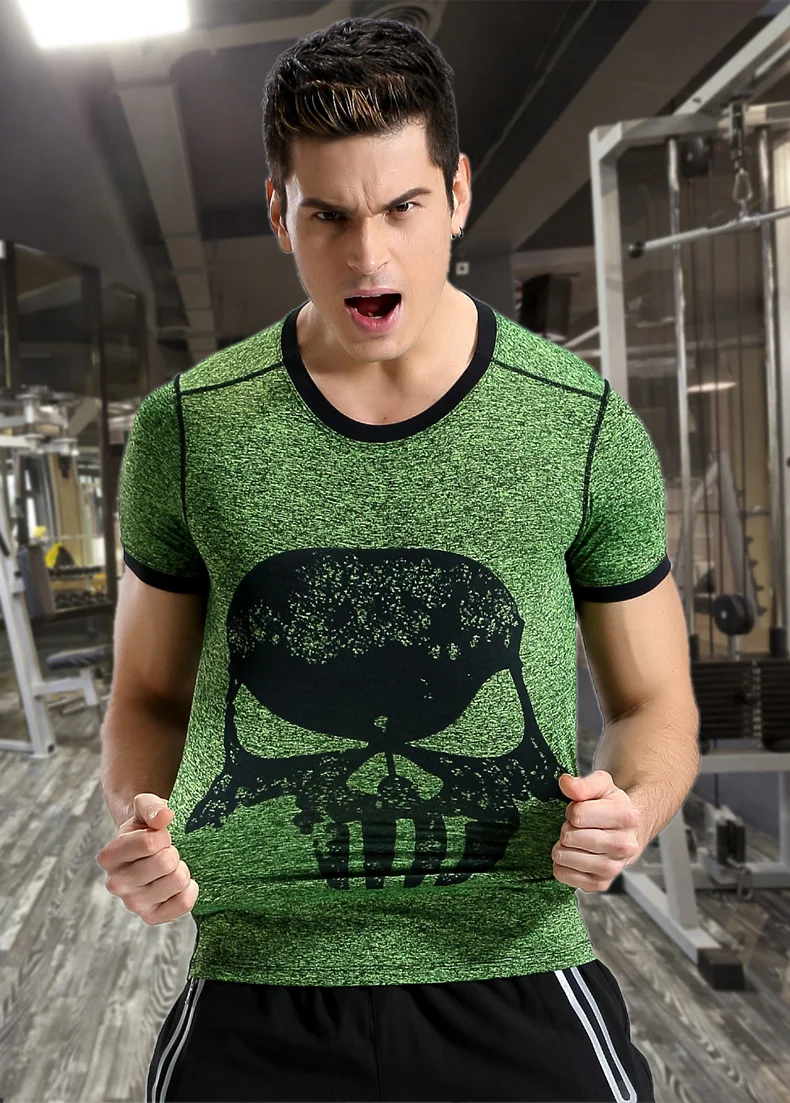 Homens Tshirt Aptidão Elástica Sportswear Camiseta De basquete