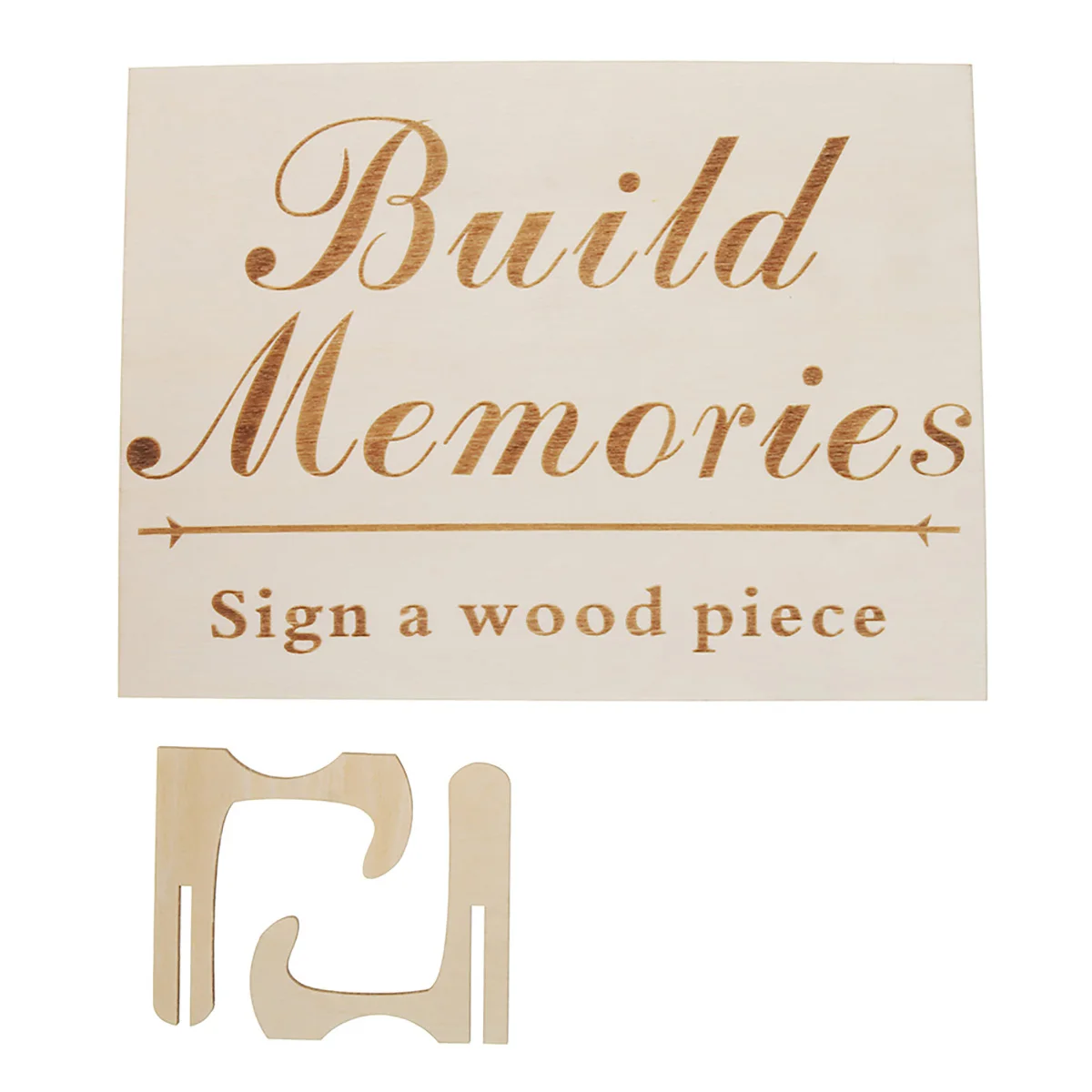 wooden wedding guest signature sign book 3d engraved build memories guest sign book