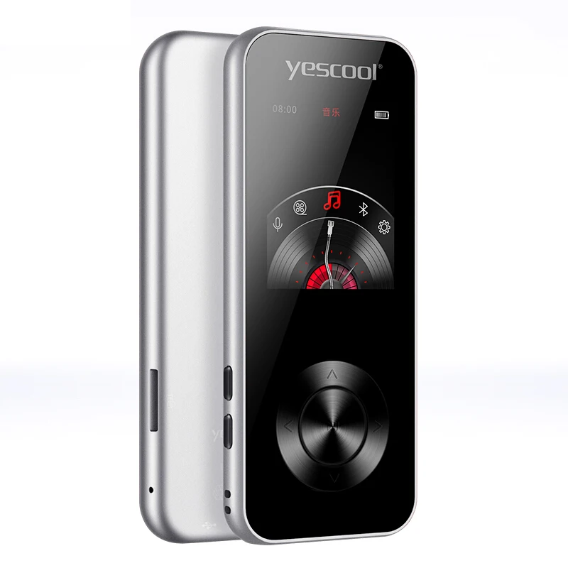 Yescool 1,8 дюймов металлический Спортивный MP3 плеер без потерь портативный walkman 8 Гб Встроенный динамик fm-радио электронная книга часы HIFI музыкальный плеер