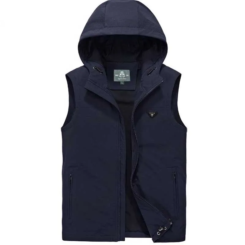 New business casual vest men's hooded copycat shoulders quick waistcoat New business casual vest men's hooded copycat shoulders quick waistcoat