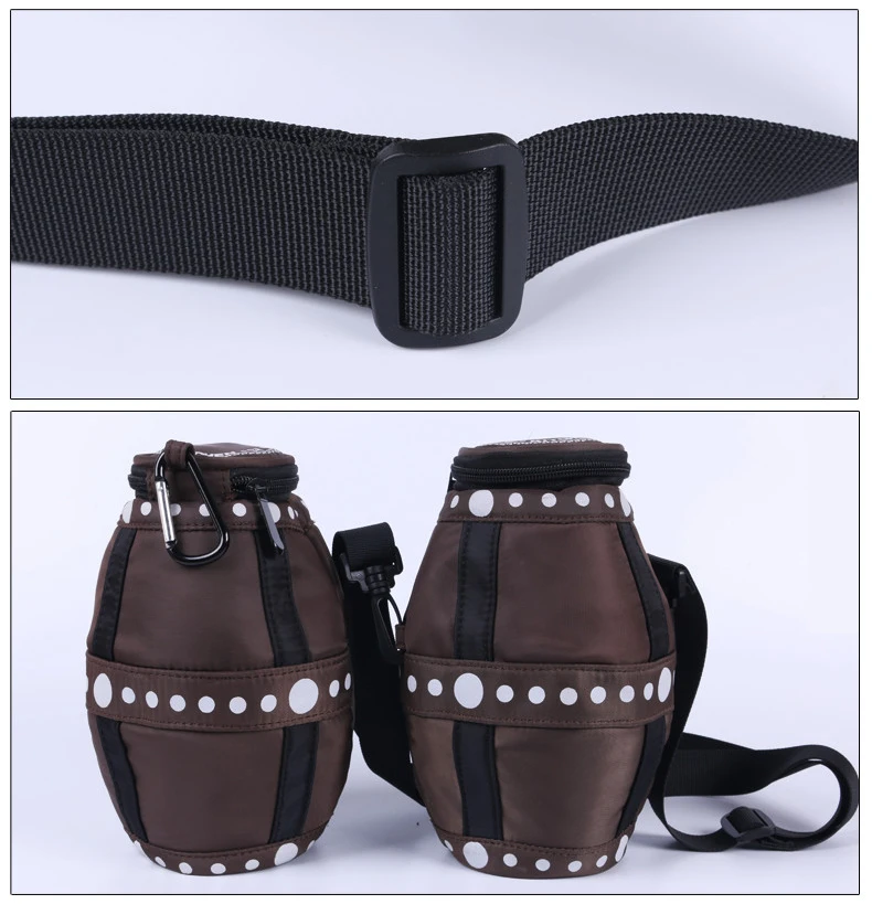 Cosplay&Ware [6]Anime Game Monster Hunter Cosplay Ailu Cat Explosion Barrel Backpack Teenager Student Nylon Zipper Drum Knapsack -Cosplay&Ware anime Shop