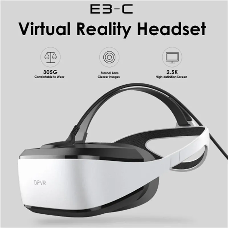

DeePoon E3-C 3D VR Headset Immersive Virtual Reality Glasses 2.5K Fast-switch LCD Display Screen / Supports Steam VR / VRonline