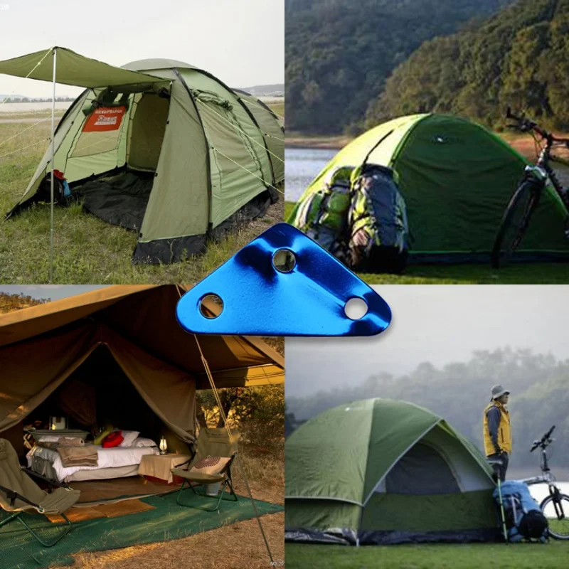 10pcs/set Aluminum Curved Tent Wind Rope Adjustment Buckle Stopper Wind Line Lightweight Camping Hiking Tent Accessories