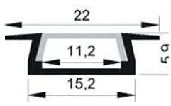 LED Aluminum Profile LA-LP06 drawing