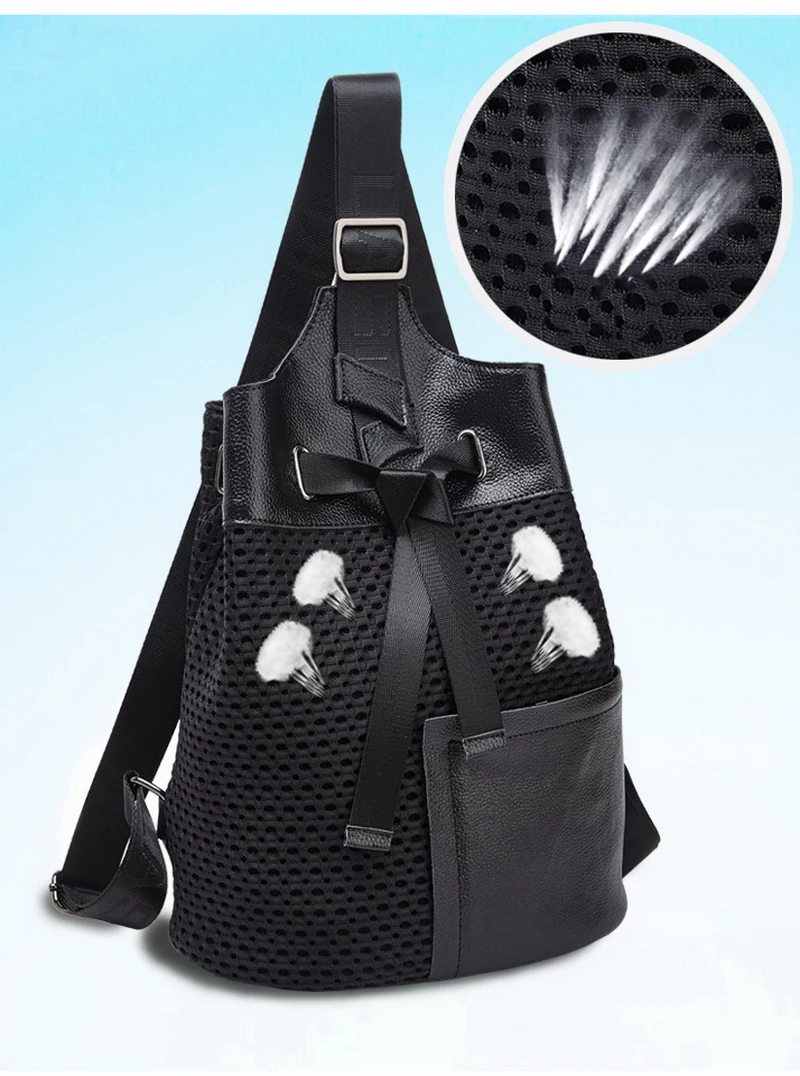 Mododiino, трендовые Женские рюкзаки в сеточку, повседневная дорожная сумка, одноцветная сумка в уличном стиле, многофункциональный водонепроницаемый рюкзак DNV0718