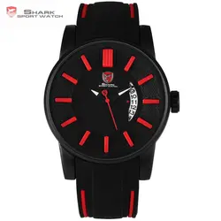 Серый риф акула спортивные часы Красный 3D Специальный дизайн дата силиконовый ремешок Кварцевые часы для мужчин водонепроница Relogio Masculino