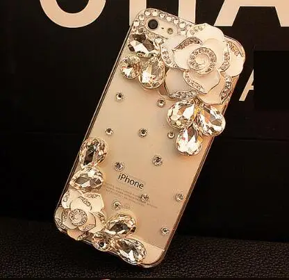 Чехол для Apple iphone X XS Max XR 4 4S 5 5S SE 6 6s 7 8 Plus ручной работы с розами и стразами |