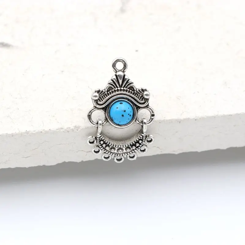 Серьги подвески из тибетского серебра 30 х18 мм 5 шт.|for jewelry making|for jewelryaccessories for making |
