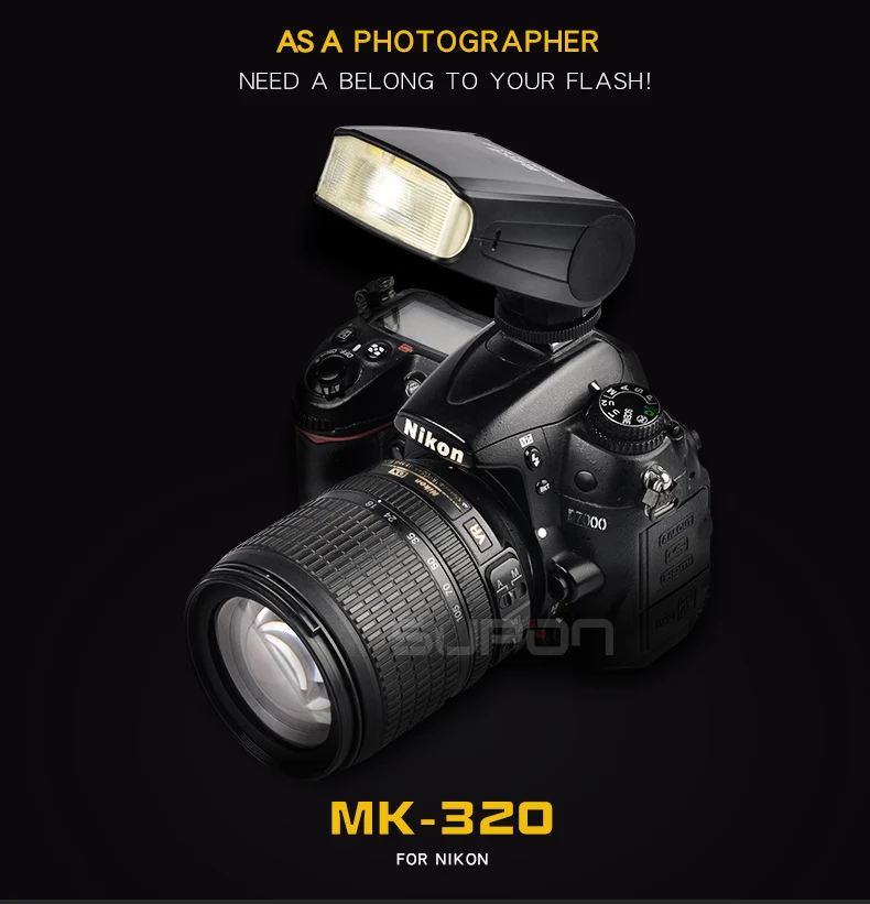 Вспышка Meike MK320 MK 320 TTL Speedlite HSS для камеры Nikon J3 D7100 D5300 D5100 D5200 D5000 D3300 D3200 D3100 D750 D8|meike
