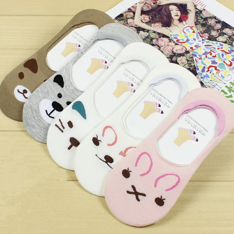 

cotton comfortable cotton bamboo fiber girl women's socks ankle low female invisible color girl boy hosier 2pair=4pcs WS67
