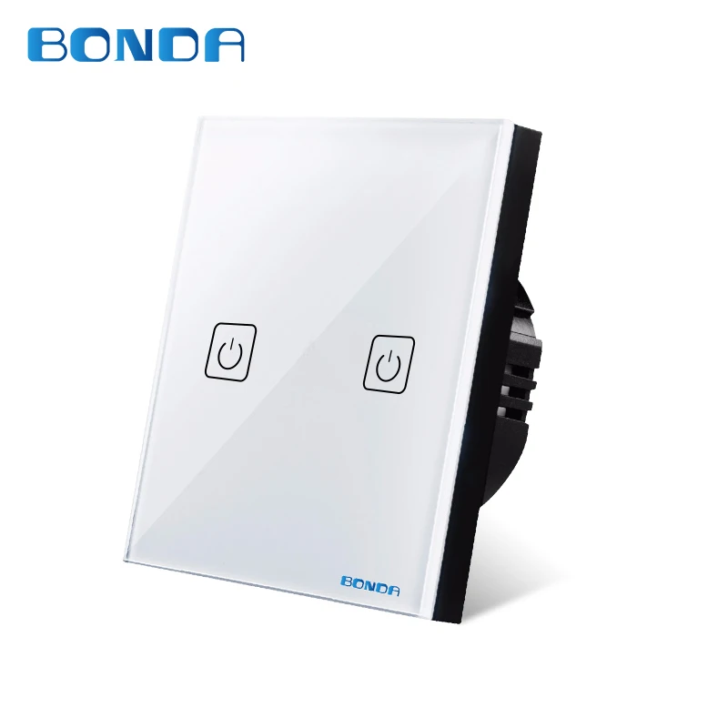 

BDNOA EU/UC standard 2-open touch switch, smart home waterproof touch switch 220V