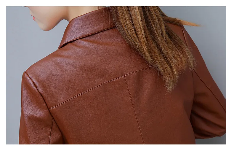 Осенняя женская короткая куртка из искусственной кожи, модная мотоциклетная куртка с длинным рукавом и пуговицами, Женская Базовая уличная куртка в стиле панк размера плюс