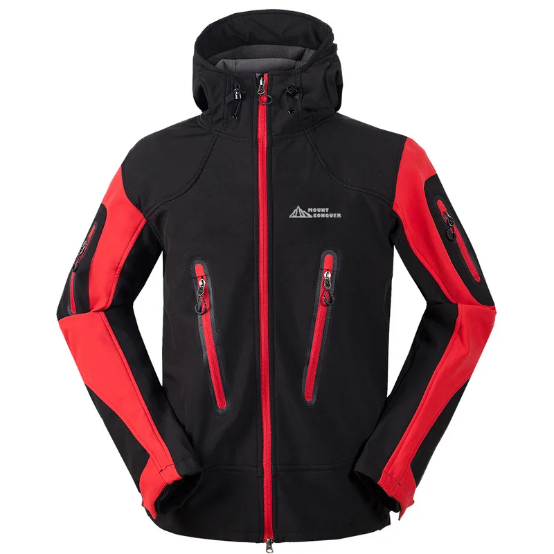 

2017 winter Outdoor Softshell Jacket Men Hiking Jacket Waterproof Windproof Thermal Jacket For Hiking Camping Ski Super Quality