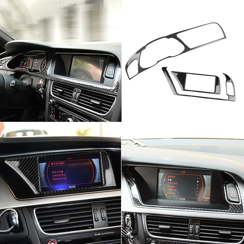 Best Offers 3x100% Koolstofvezel Center GPS Navigator Frame Cover Trim Voor Audi A4 B8 09-12 Best Offers 3x100% Koolstofvezel Center GPS Navigator Frame Cover Trim Voor Audi A4 B8 09-12