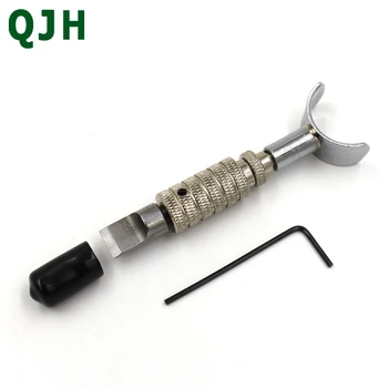 

QJH New Stainless Steel 360 Degrees Rotating Leather Engraving Knife DIY tanned Trenching Device Craft Carving Cutting Tools