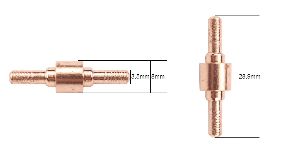 40 шт. короткий PT-31 фонарь для резки короткий Ni Hafnium провод или медные наконечники и электроды для 40A 50A инвертор воздуха плазменный резак