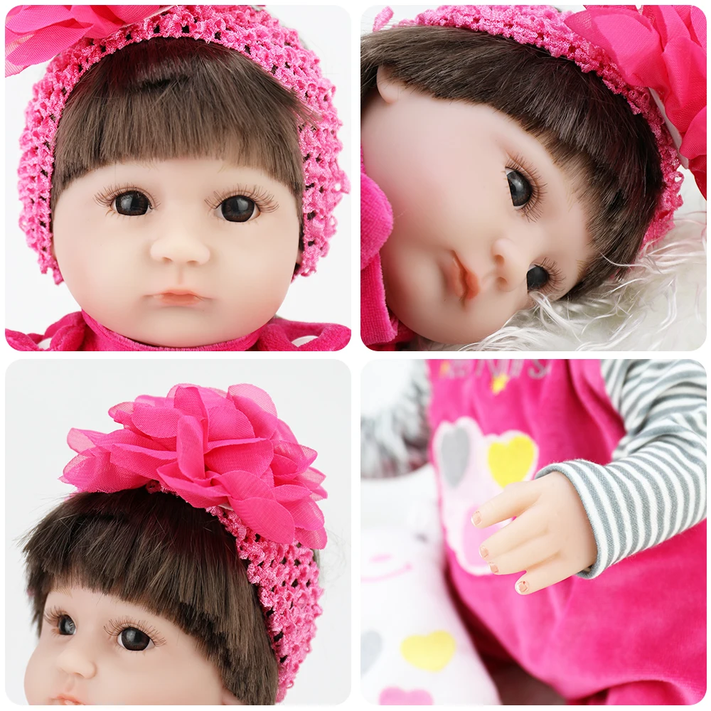 

red flower ! reborn baby lol bebek doll baby alive dolls girl poupee baby doll enfant silicone look real reborn girl toys