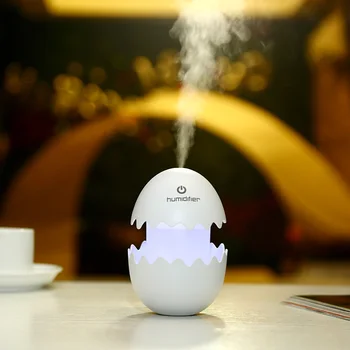 

AZGIANT Mini Egg Design Car Humidifier No Noise LED Night Light USB Air Purifier Atomization Continuously Spray Mist