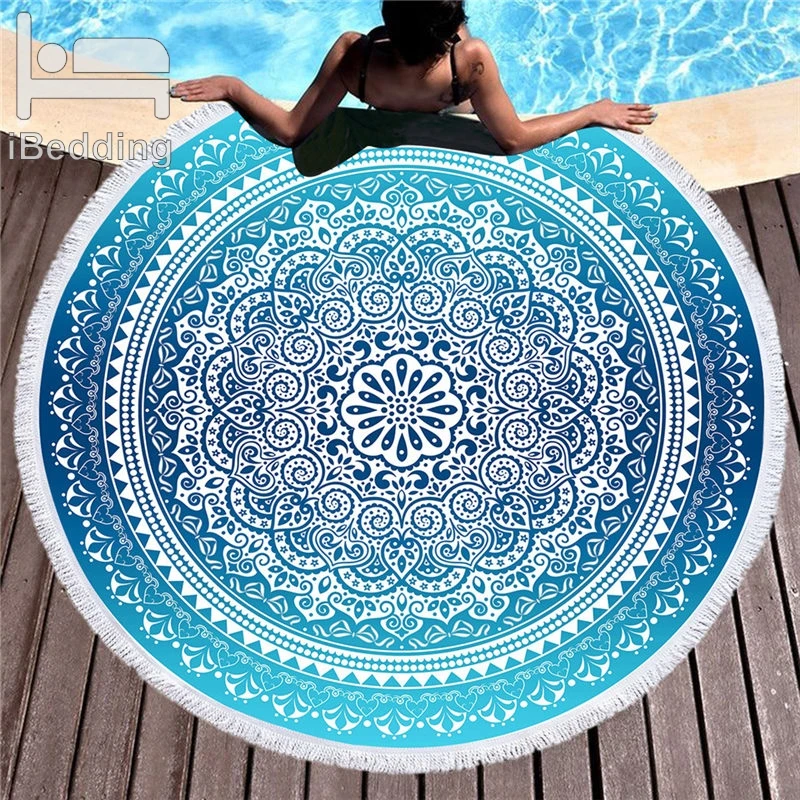 

Absorbent Swimming Towel For Beach Towel Adults Microfiber Tassel Bohemia Mandala Blanket Large Tapestry Yoga Mats Beach Cover
