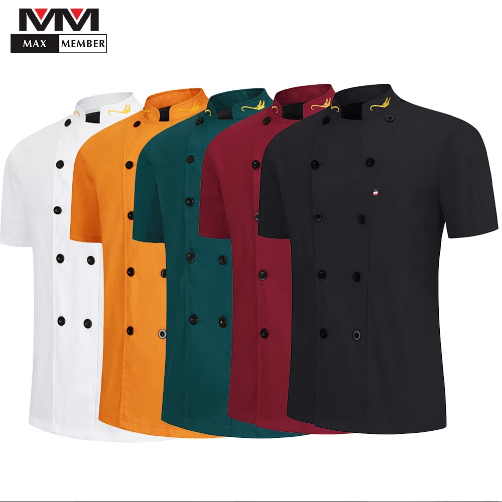 

2019 New Arrival Chef Jacket Breathable Mesh Shirt Summer Unisex Wholesale Logo Custom Shirts Uniforms Kitchen Work Clothes