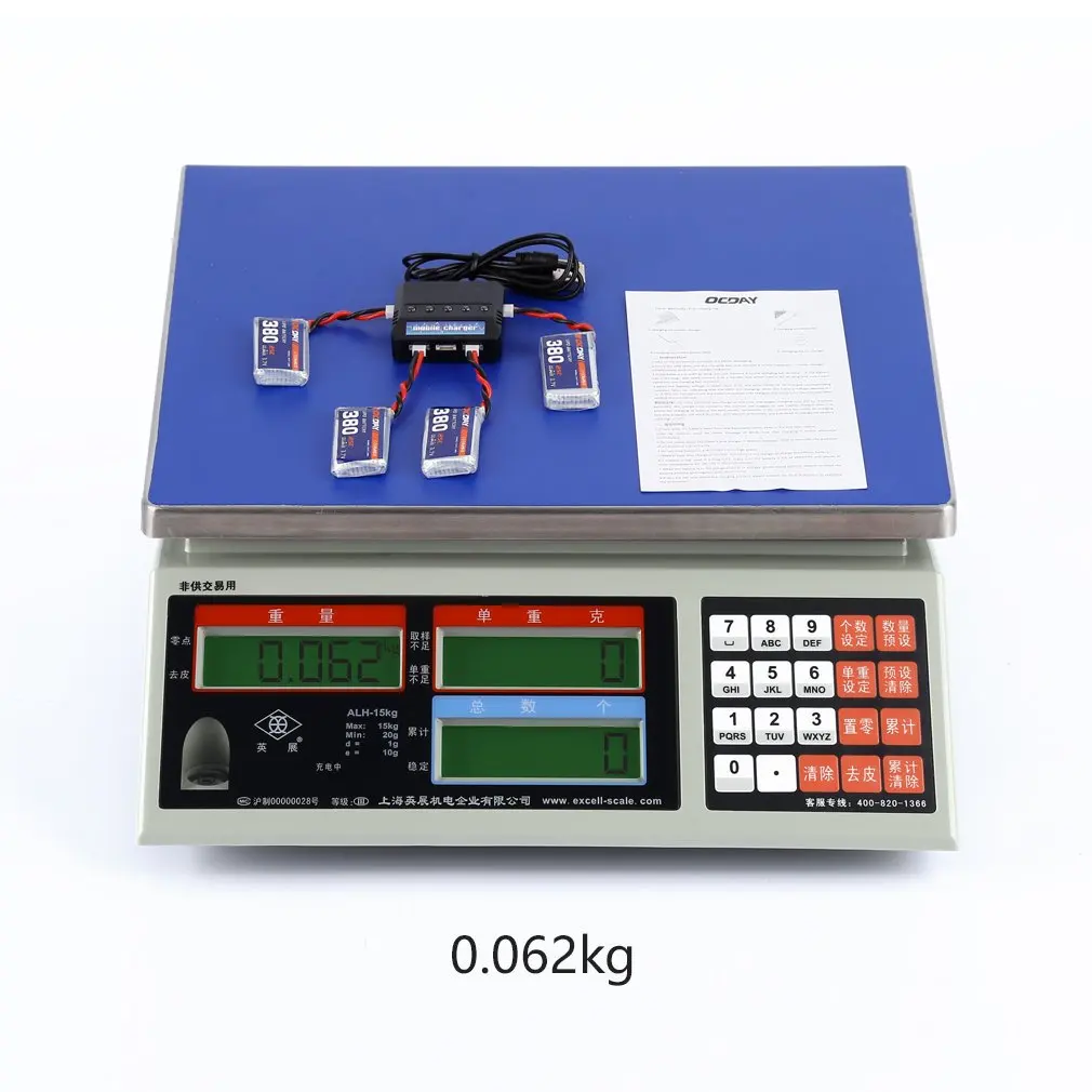 OCDAY 3,7 V 380MAH 25C 1S1P 1.4WH аккумулятор и зарядное устройство набор для Hubsan H107C H107D