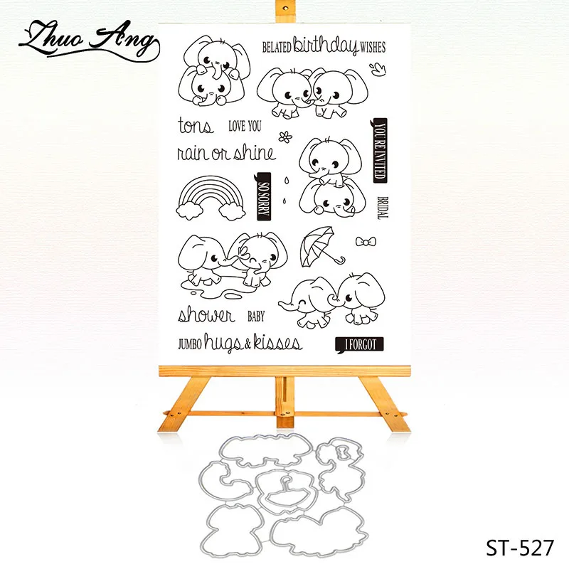 

Metal Cutting Dies and Clear stamp Set for DIY Scrapbooking Photo Album Decoretive Embossing Stencial