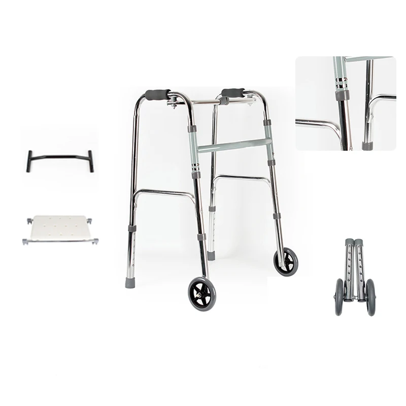 Легкие ходунки складные для пожилых людей из алюминиевого сплава ходунки с колесами