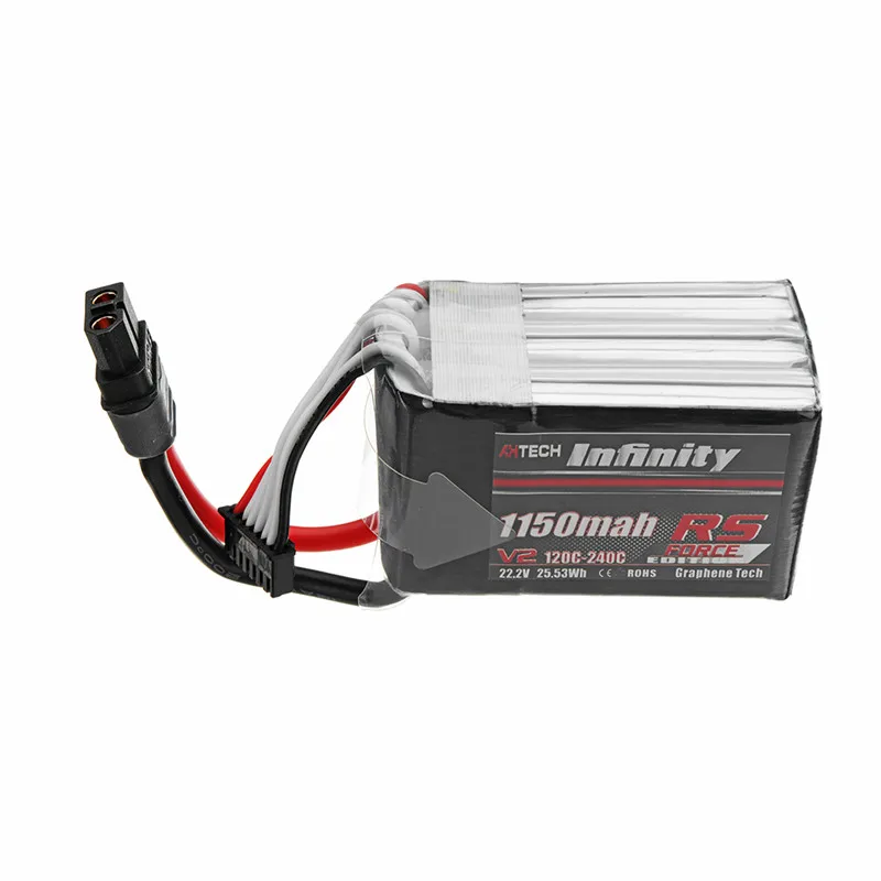 

AHTECH For Infinity 22.2V 1150mAh 120C-240C 6S Lipo Battery Rechargeabel W/ XT60H-F for RC Models Multicopter Spare Part Accs