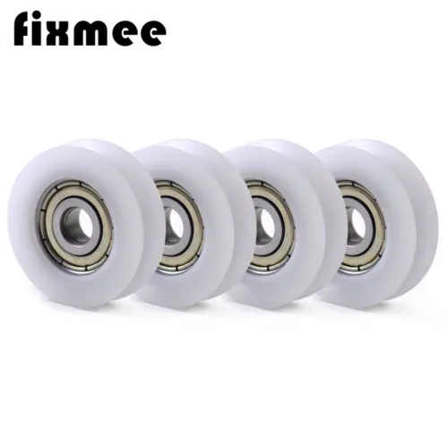 Fixmee 10 шт U нейлоновые пластиковые встроенные 608 шаровые подшипники 8*30*12 мм направляющий шкив