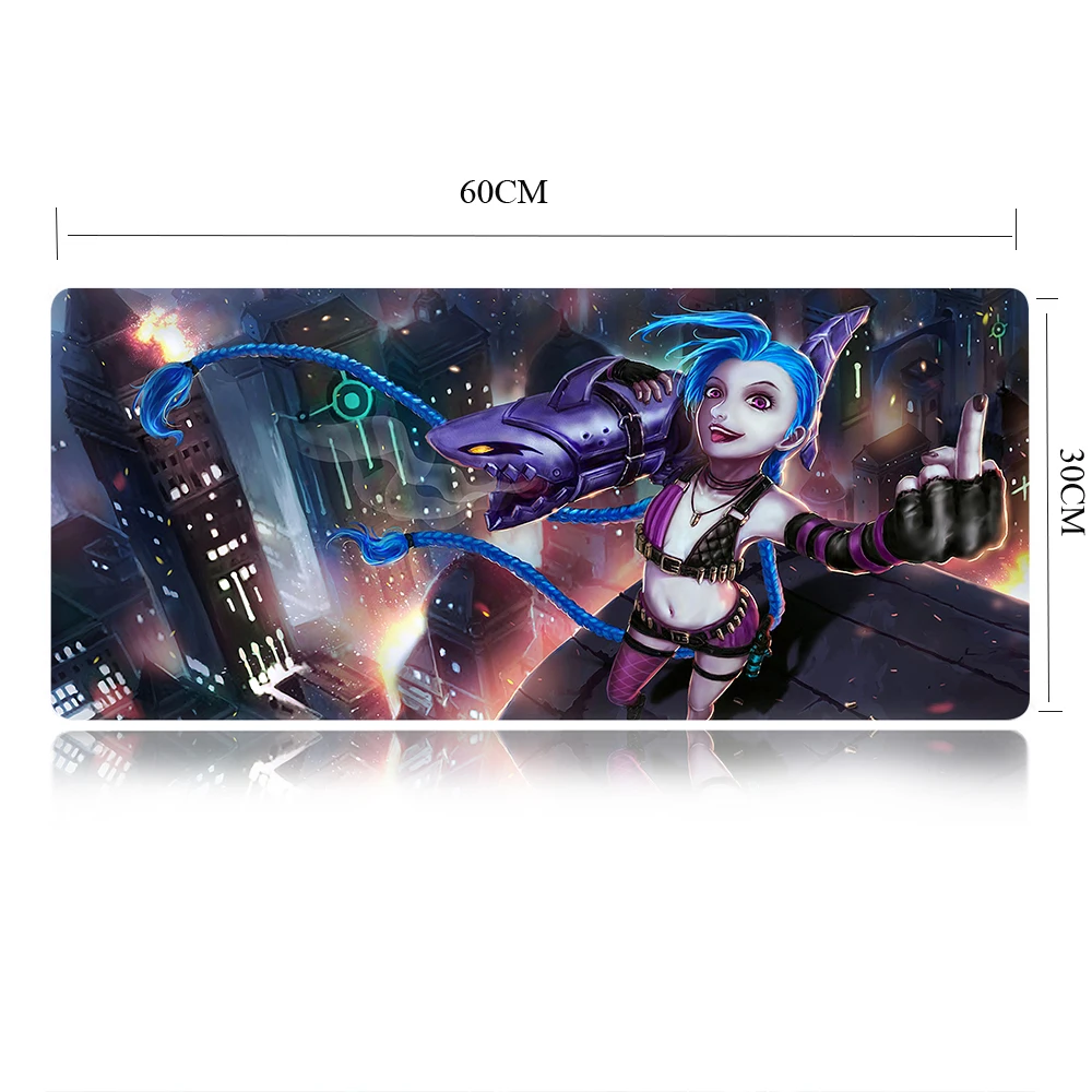 YIMAOC Jinx League of Legends Коврик Для Мыши Компьютерный коврик для мыши Противоскользящий