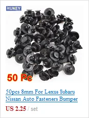 50 шт. 8 мм для Lexus Subaru Nissan авто крепеж бампер крыло брызговик пластиковая заклепка фиксация клип крышка автомобиля Стайлинг