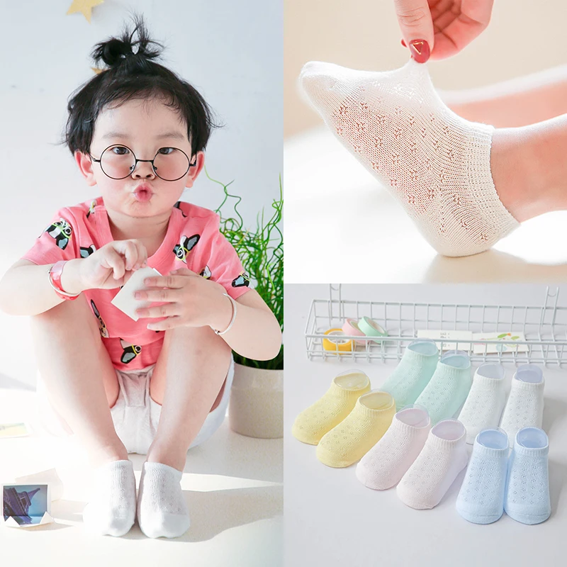 5 pairs/pack Baby Toddle Summer Thin Cotton Socks 1 12y Boys Girls Mesh Sock C379 in Socks from