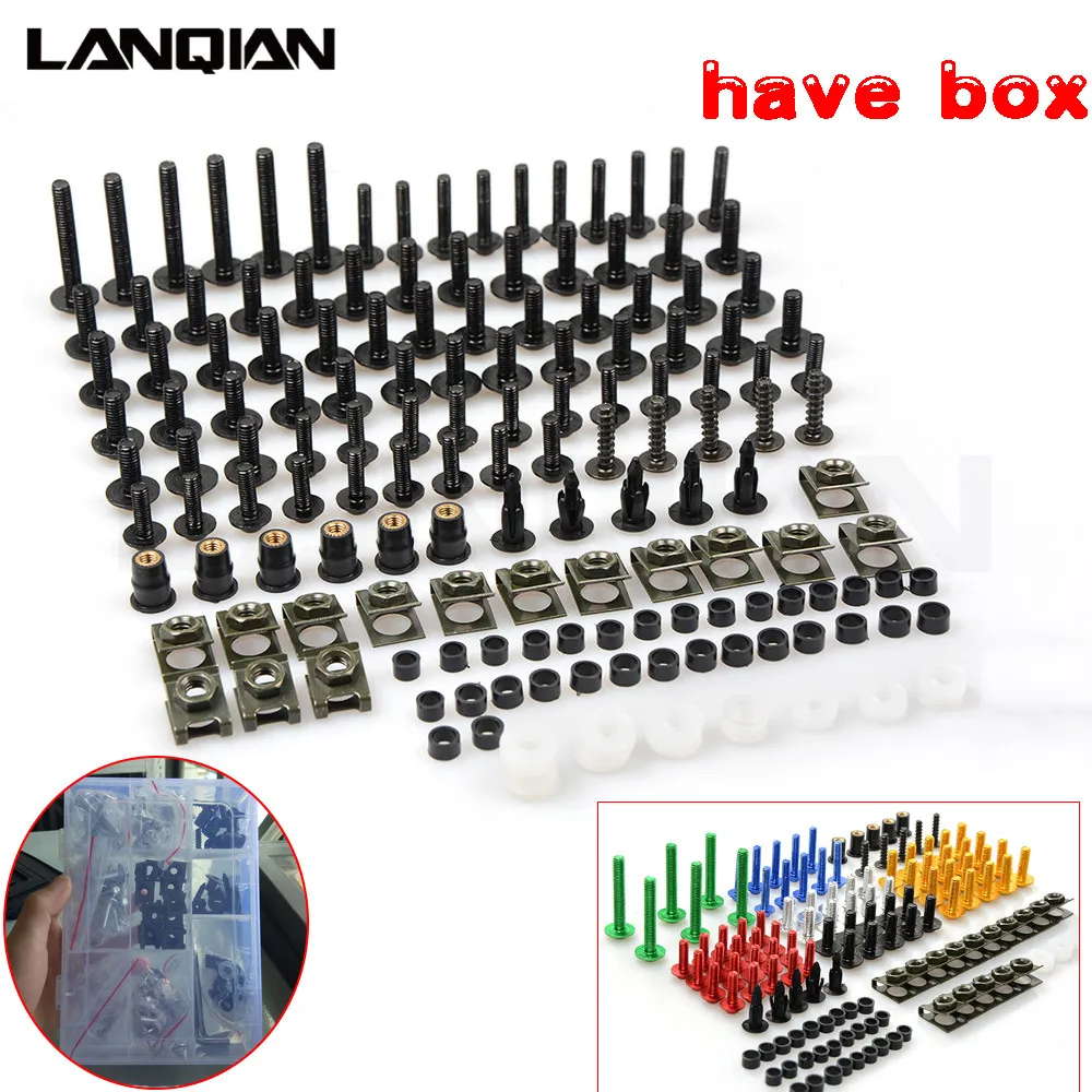 

universal Motorcy Accessorie CNC One Set Fairing Bolt Screw Fastener For Ducati monster & honda vfr 1200/f & Yamaha Tmax 500 530