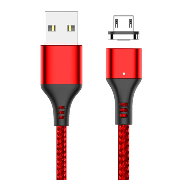 ACCEZZ Магнитный Usb кабель для зарядки и синхронизации данных микро USB кабели для зарядки Android телефон Redmi Note 4 samsung S7 S6 S5 LG huawei - Цвет: Red