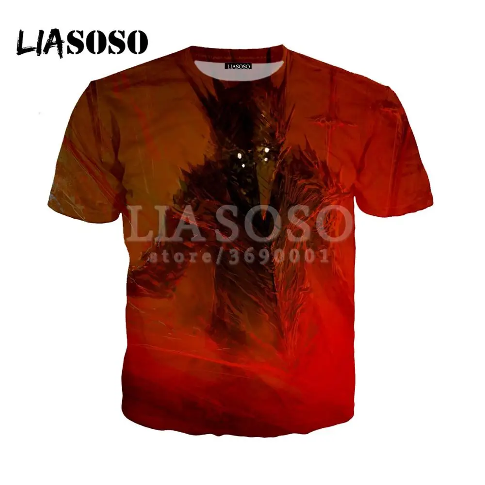 LIASOSO повседневное 3D принт для женщин мужчин Berserker стильная футболка с круглым вырезом летняя футболка хип хоп пуловер Harajuku короткий рукав X0834 - Цвет: 19