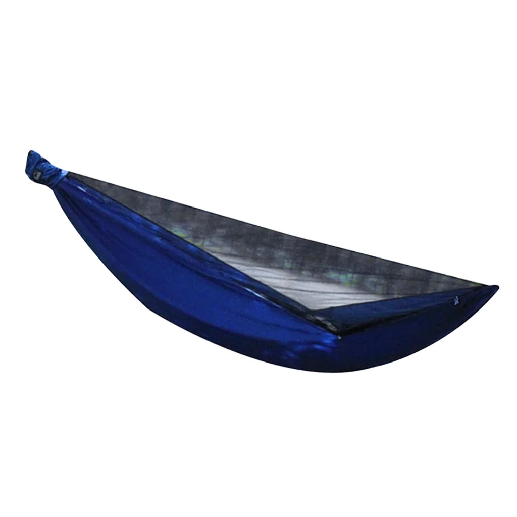 1 Person Outdoor Camping Hammock Tent Hanging Bed with Mosquito Net 210T Nylon Travel Hanging Bed Hunting Sleeping Swing