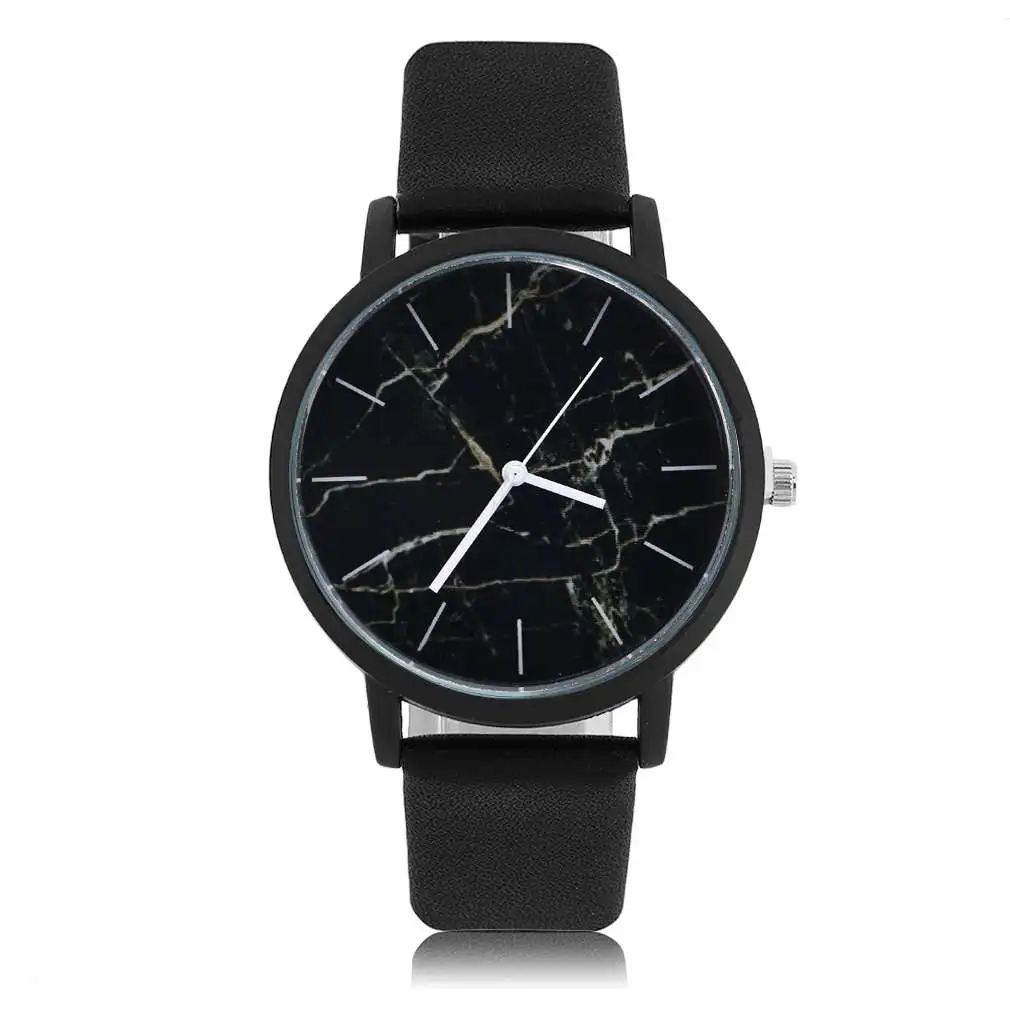 

Relogio Masculino Marble Watch PU Leather Strap Quartz Wristwatches Vintage Marbling Pattern Quartz Wrist Watch for Dropshipping