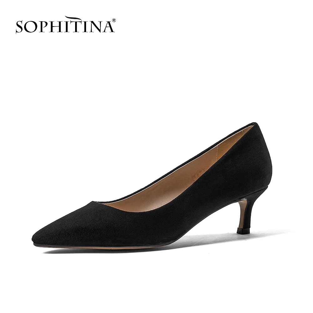 SOPHITINA/Новинка Модные женские туфли лодочки с острым носком Новинка Офисные