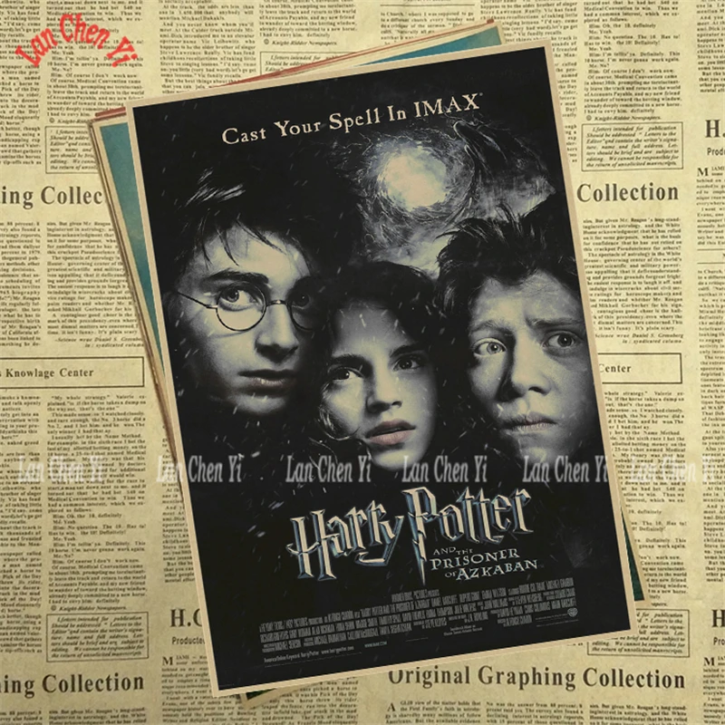 Academy of Magic и Deathly Hallows классический фильм плакат на крафт-бумаге кафе творческие обои для интерьера