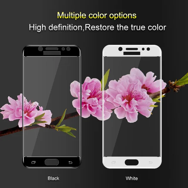 3D закаленное стекло для samsung Galaxy C8 полное покрытие 9H защитная пленка Взрывозащищенная Защита экрана для SM-C7100