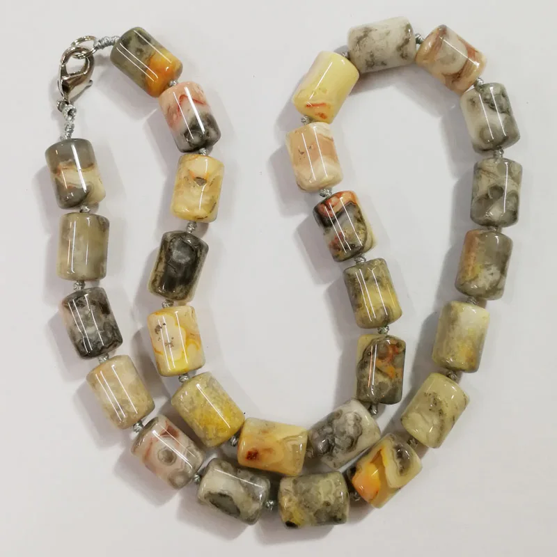 

Wholesale 1pc Natural crazy onyx cylinder Beads Natural stone tube beads cylinder beads necklace 10mm*14mm for jewelry