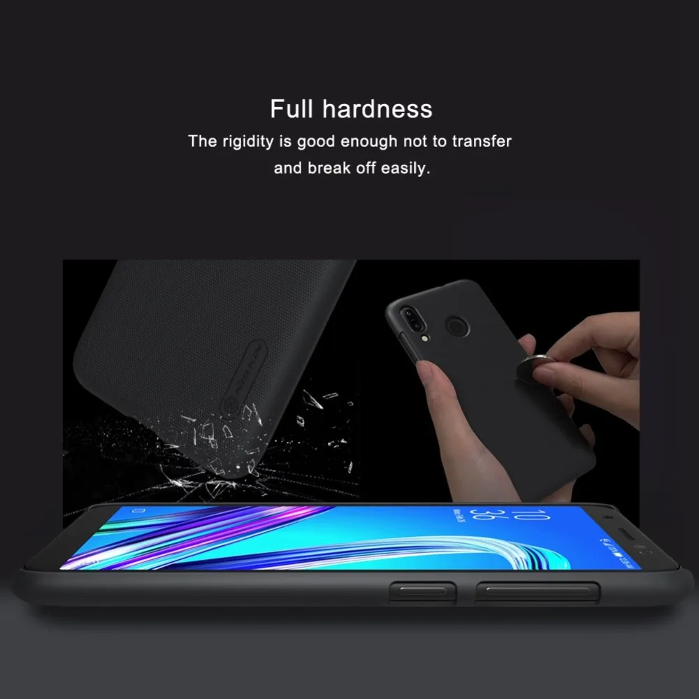 В наличии черный оригинальный матовый чехол NILLKIN для asus Zenfone Max ZB555KL жесткая задняя