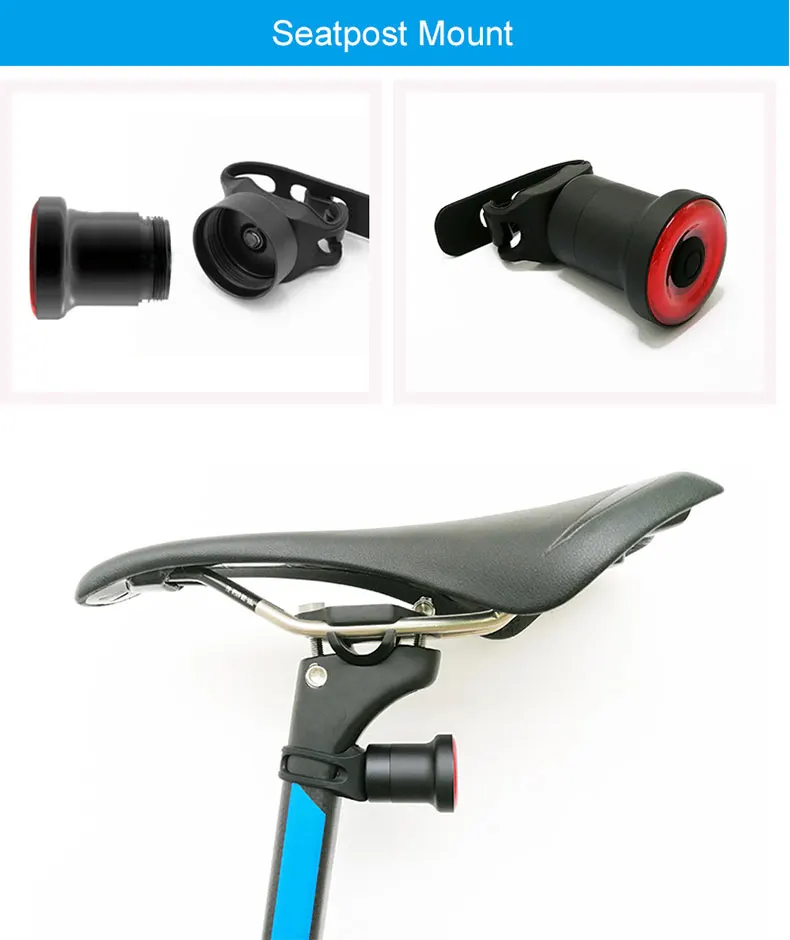 ENFITNIX Bicycle taillights Intelligent sensor Brake lights usb xlite100 Road bike MTB Rear taillights